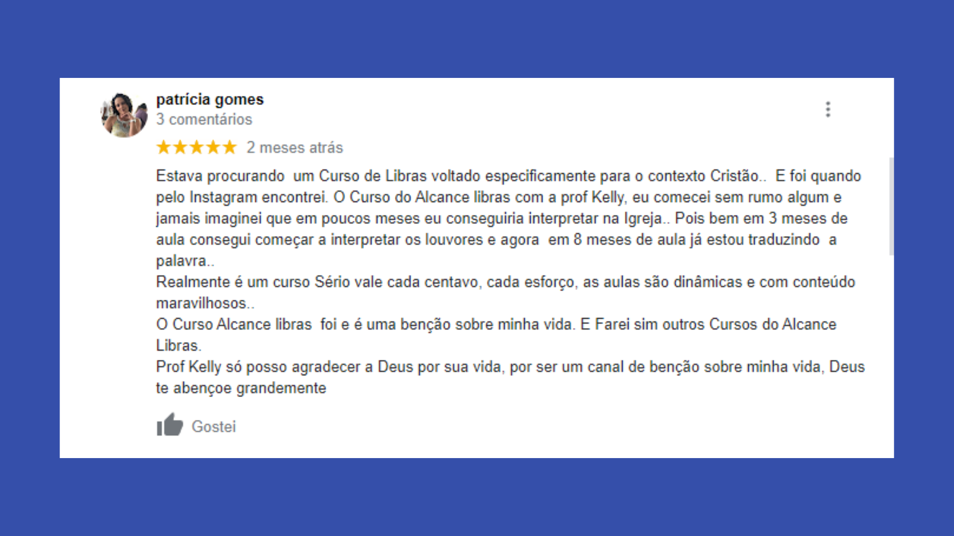 depoimentos tradução de textos bíblicos